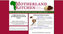 Desktop Screenshot of motherlandkitchen.com